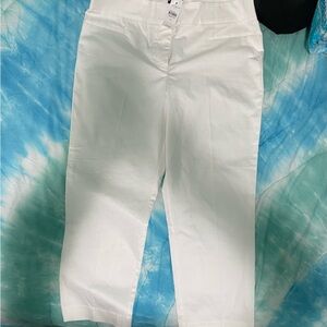 Ann Taylor Factory White Cropped Pants